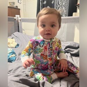 Bums and Roses bamboo My Little Pony convertible footie 12-18 months